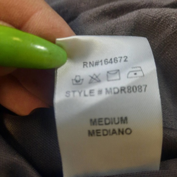 & Merci Gray lined tiered bell sleeve Tunic style dress Med - Picture 5 of 5